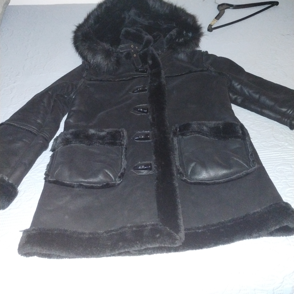 Men's suede shearling jacket - Picture 3 of 4